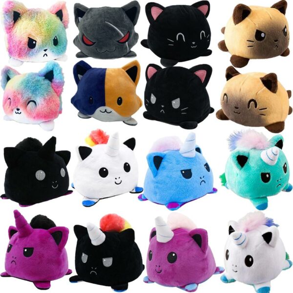 Reversible Cat and Unicorn Stuffed Plush 1