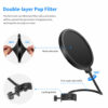 Podcast USB Microphone with Stand, Shock Mount, and Pop Filter for Broadcasting and Sound Recording 6