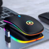 LED Backlit Rechargeable Wireless Mouse USB Ergonomic Optical Gaming Mouse for Desktop, PC, Laptop, Computer 1