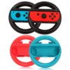 Joy Con Racing Wheel Two Pack For Nintendo Switch & Switch OLED - Red/Blue/Black 1