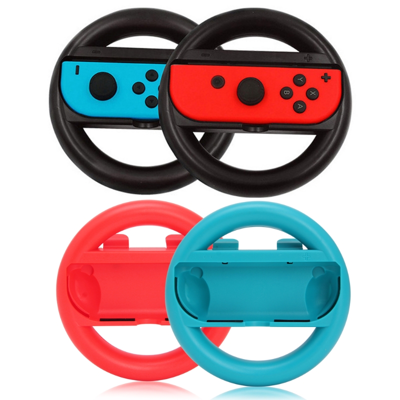 Joy Con Racing Wheel Two Pack For Nintendo Switch & Switch OLED - Red/Blue/Black 1