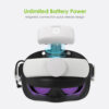 Elite Head Strap with Battery for Oculus/ Meta Quest 2 Accessories M1 Pro for Enhanced Support and Comfort in VR 2