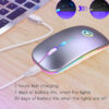LED Backlit Rechargeable Wireless Mouse USB Ergonomic Optical Gaming Mouse for Desktop, PC, Laptop, Computer 5