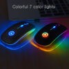 LED Backlit Rechargeable Wireless Mouse USB Ergonomic Optical Gaming Mouse for Desktop, PC, Laptop, Computer 4