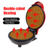 Mini Waffle Maker Machine for Individual Waffles, Paninis, Hash Browns, & other on the go Breakfast, Lunch, or Snacks, with Easy Clean, Dual Non-stick Sides 6