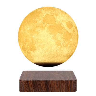 Floating Moon Lamp - Levitating and Spinning Moon Light Spinning in Air - Night Lamp for Office, Home, Room Décor, (2 Colors) - Dark brown