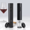 Electric Wine Bottle Opener, Wine Opener Corkscrew Key Set with Foil Cutter, Automatic Reusable Easy Carry Black Wine Opener 2