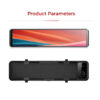 Digital Rear View Mirror Dash Cam Rear Camera 4K Video Recording 12-inch 4K touch screen display 6