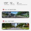 Digital Rear View Mirror Dash Cam Rear Camera 4K Video Recording 12-inch 4K touch screen display 2