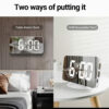 Digital Alarm Clock, Large Mirrored LED Clock, Snooze, Dim Night Light 2 USB Charger Ports Desk Alarm Clocks for Bedroom Decor 6