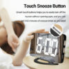 Digital Alarm Clock, Large Mirrored LED Clock, Snooze, Dim Night Light 2 USB Charger Ports Desk Alarm Clocks for Bedroom Decor 5