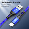 3A USB Type C Cable for Mobile Phone Fast Charging USB C Cable Type-C Charger Micro USB Cables 5