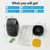 Wireless Doorbell, Waterproof Wireless Door Bell Chime Kit with LED Light 1 Receiver and 1 Push Button Operating at 500 Foot Range with 32 Chimes 4 Volume & Mute（2022 Upgrade）