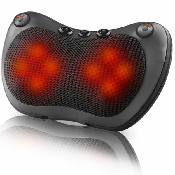 Massage Pillow, Electric  Heating Back Shoulder Neck  Massage Pillow with Deep Kneading for Muscle Pain Relief