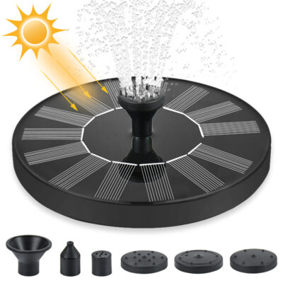 Mini Solar Water Fountain  for Bird Bath, Pool, and Pond Waterfall Fountain Garden Decoration Outdoor Solar Powered Fountain