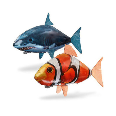 Air Swimmers Floating Fish Balloons RC Animals Flying Shark and Clown Fish Toys for Kids