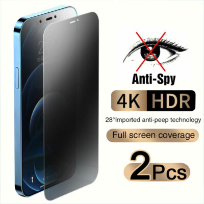 (Full-Coverage) Privacy Screen Protector (2 Pack) For iPhone 11 12 13 PRO MAX SE 3 7 8 Plus XS Max XR Tempered Glass