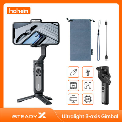 Hohem iSteady X, 3-Axis Foldable Lightweight Smartphone Gimbal Stabilizer for IOS and Android