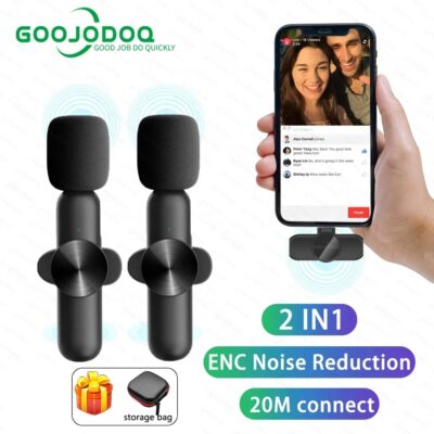 Wireless Lavalier Microphone Portable Mini Mic for iPhone Android Live Broadcast Gaming Phone Microphone
