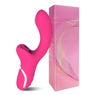 Powerful Dildo Vibrator For Women, G-Spot Vibration, Clit Sucking Vacuum, Orgasm Sex Toy - Red